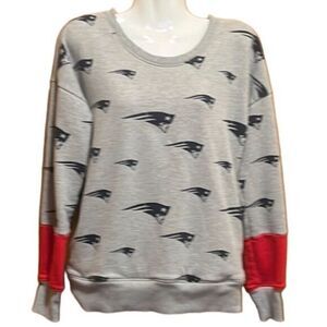 New England Patriots NFL Juniors Sweatshirt Sz M 7/9 Collection Crewneck Pockets